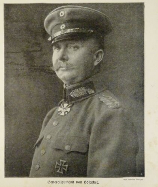 1917 - alter Druck - Generalleutnant von Hofacker